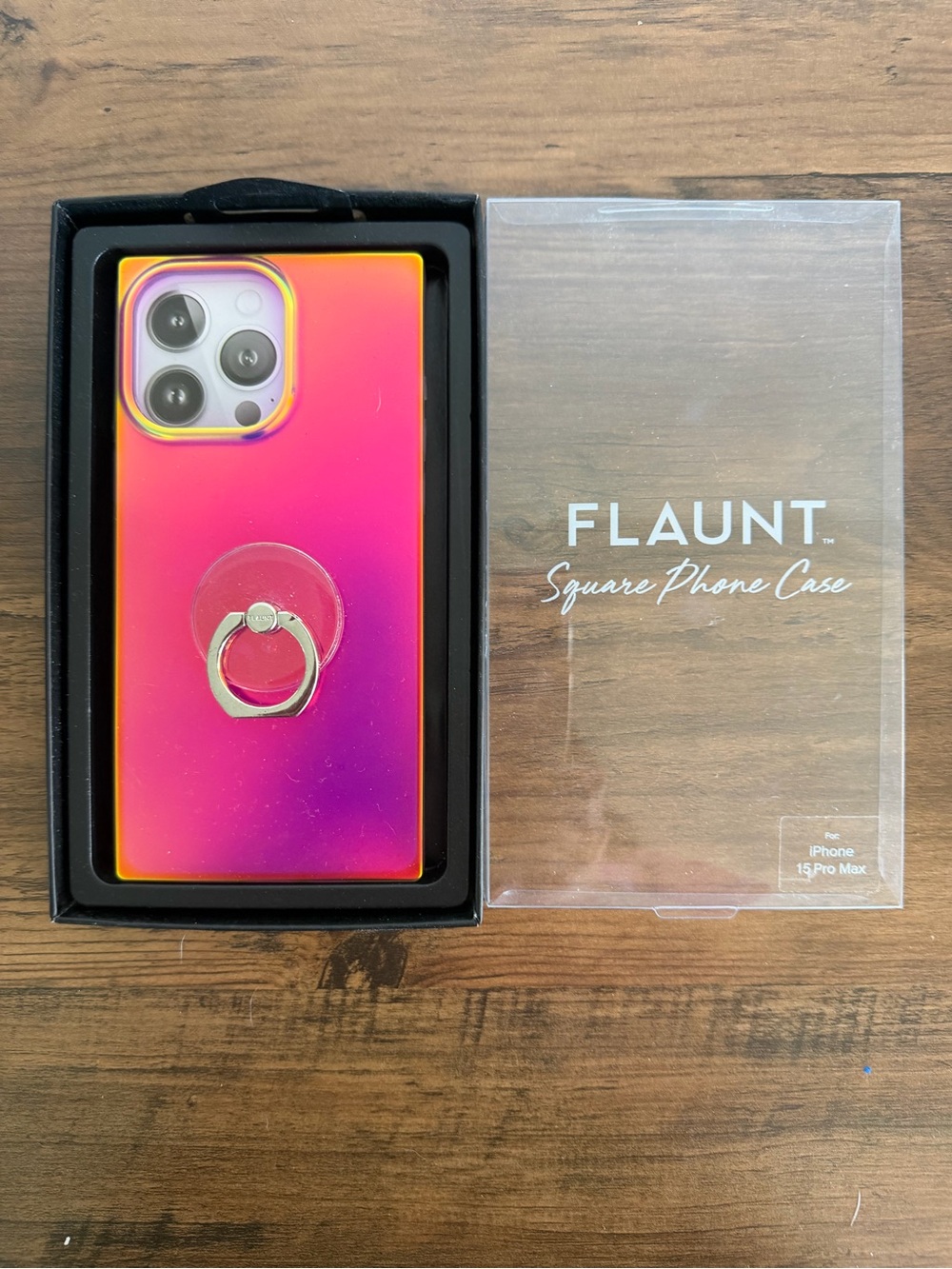 Flaunt Gradient Ring Phone Case for iPhone 15 Pro Max - Pink/Orange